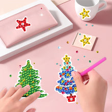 Load image into Gallery viewer, 2PCS Gem Art DIY Craft Kit Diamond Painting Sticker (Christmas Tree)