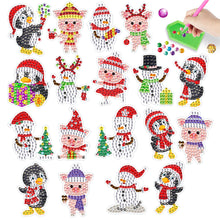 Load image into Gallery viewer, 2PCS Gem Art DIY Craft Kit Diamond Painting Sticker (Christmas Creatures BT412)