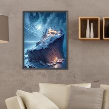 Load image into Gallery viewer, Diamond Painting - Full Round - house on cliff by sea (30*40CM)