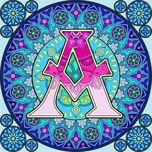 Load image into Gallery viewer, Diamond Painting - Full Round - Mandala letter A (30*30CM)