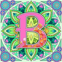 Load image into Gallery viewer, Diamond Painting - Full Round - Mandala letter B (30*30CM)