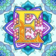 Load image into Gallery viewer, Diamond Painting - Full Round - Mandala letter E (30*30CM)