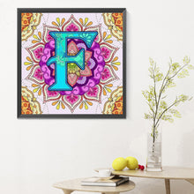 Load image into Gallery viewer, Diamond Painting - Full Round - Mandala letter F (30*30CM)
