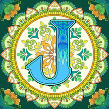 Load image into Gallery viewer, Diamond Painting - Full Round - Mandala letter J (30*30CM)