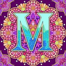 Load image into Gallery viewer, Diamond Painting - Full Round - Mandala letter M (30*30CM)