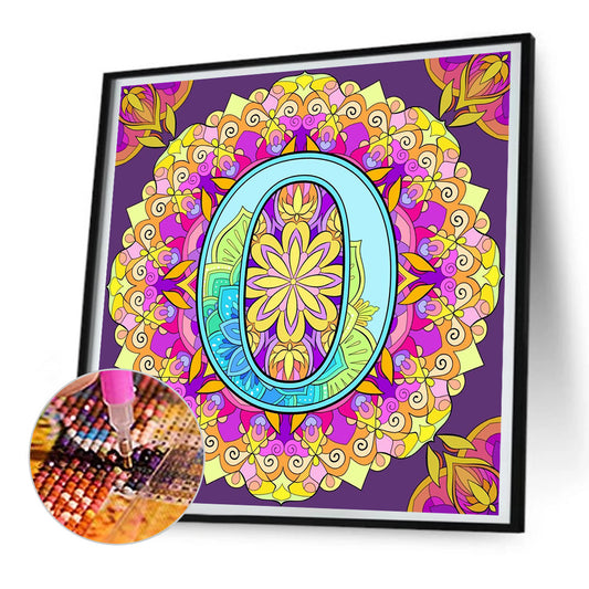 Diamond Painting - Full Round - Mandala letter O (30*30CM)