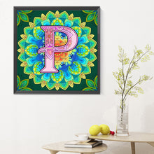 Load image into Gallery viewer, Diamond Painting - Full Round - Mandala letter P (30*30CM)