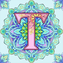 Load image into Gallery viewer, Diamond Painting - Full Round - Mandala letter T (30*30CM)