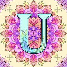 Load image into Gallery viewer, Diamond Painting - Full Round - Mandala letter U (30*30CM)