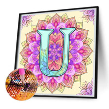 Load image into Gallery viewer, Diamond Painting - Full Round - Mandala letter U (30*30CM)