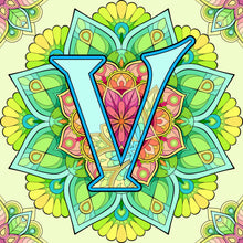Load image into Gallery viewer, Diamond Painting - Full Round - Mandala letter V (30*30CM)