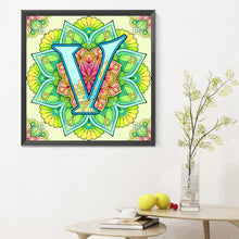 Load image into Gallery viewer, Diamond Painting - Full Round - Mandala letter V (30*30CM)
