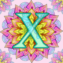 Load image into Gallery viewer, Diamond Painting - Full Round - Mandala letter X (30*30CM)