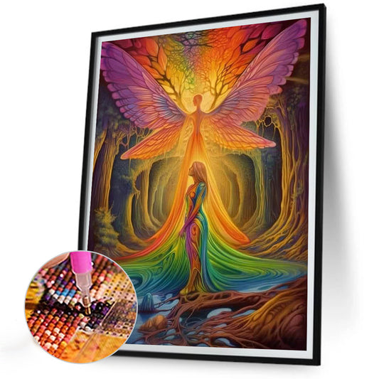 Diamond Painting - Full Round - woman and fairy (30*40CM)