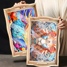 Load image into Gallery viewer, Diamond Painting Decorative Trays with Handle Coffee Table Tray for Serving Food