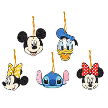 Load image into Gallery viewer, Round Crystal Painting Ornament Donald Duck Stitch Pooh Bear for Home Wall Decor
