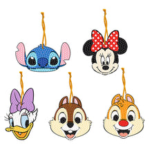 Load image into Gallery viewer, Round Crystal Painting Ornament Donald Duck Stitch Pooh Bear for Home Wall Decor