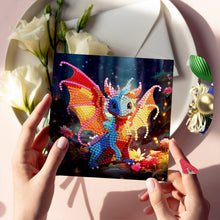 Load image into Gallery viewer, 8PCS Special Shape Diamond Handmade Card Diamond Painting Card (Dragon #1)