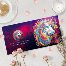 Load image into Gallery viewer, 8PCS Special Shape Diamond Handmade Card Diamond Painting Card (Unicorn #2)