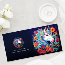 Load image into Gallery viewer, 8PCS Special Shape Diamond Handmade Card Diamond Painting Card (Unicorn #2)