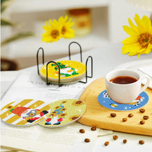 Load image into Gallery viewer, 8PCS Special Shape Diamond Painting Coasters Kits (Sunflower and Gnome #1)