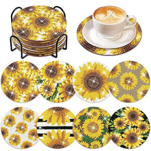 Load image into Gallery viewer, 8PCS Special Shape Diamond Painting Coasters Kits (Sunflowers)