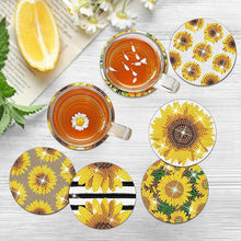 Load image into Gallery viewer, 8PCS Special Shape Diamond Painting Coasters Kits (Sunflowers)