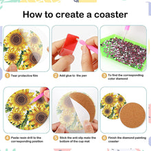 Load image into Gallery viewer, 8PCS Special Shape Diamond Painting Coasters Kits (Sunflowers)