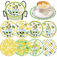Load image into Gallery viewer, 8PCS Special Shape Diamond Painting Coasters Kits (Lemon and Gnome)