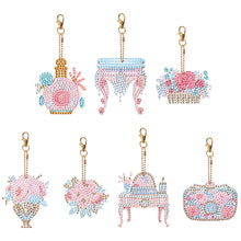 Load image into Gallery viewer, 7PCS Double Sided Special Shape Diamond Painting Keychain (Everyday Things)