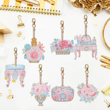 Load image into Gallery viewer, 7PCS Double Sided Special Shape Diamond Painting Keychain (Everyday Things)