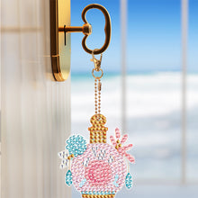 Load image into Gallery viewer, 7PCS Double Sided Special Shape Diamond Painting Keychain (Everyday Things)