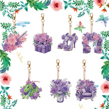 Load image into Gallery viewer, 7PCS Double Sided Special Shape Diamond Painting Keychain (Wedding Things)
