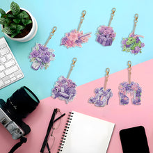 Load image into Gallery viewer, 7PCS Double Sided Special Shape Diamond Painting Keychain (Wedding Things)