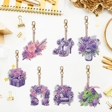 Load image into Gallery viewer, 7PCS Double Sided Special Shape Diamond Painting Keychain (Wedding Things)