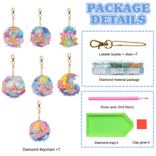 Load image into Gallery viewer, 7PCS Double Sided Special Shape Diamond Painting Keychain (Fantasy Star Castle)