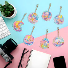 Load image into Gallery viewer, 7PCS Double Sided Special Shape Diamond Painting Keychain (Fantasy Star Castle)