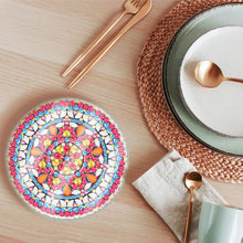 Load image into Gallery viewer, 6PCS Waterproof Coaster Acrylic Special Shape Diamond Painting Art Coaster Kit Washable with Holder