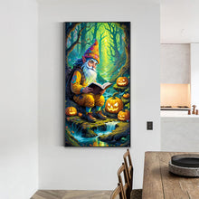 Load image into Gallery viewer, Diamond Painting - Full Round - Pumpkin lantern and grandpa in the forest (40*70CM)
