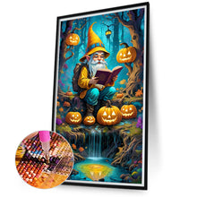 Load image into Gallery viewer, Diamond Painting - Full Round - Pumpkin lantern and grandpa in the forest (40*70CM)