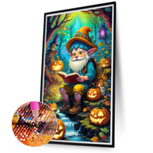Load image into Gallery viewer, Diamond Painting - Full Round - Pumpkin lantern and grandpa in the forest (40*70CM)