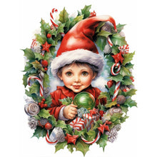 Load image into Gallery viewer, Diamond Painting - Full Round - child holding gift (30*40CM)