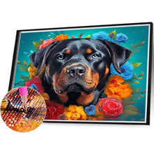 Load image into Gallery viewer, Diamond Painting - Full Round - dog wearing garland (40*35CM)