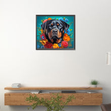Load image into Gallery viewer, Diamond Painting - Full Round - dog wearing garland (40*35CM)