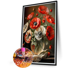 Load image into Gallery viewer, Diamond Painting - Full Round - white flowers and red flowers (40*60CM)
