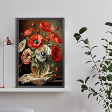 Load image into Gallery viewer, Diamond Painting - Full Round - white flowers and red flowers (40*60CM)