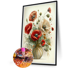 Load image into Gallery viewer, Diamond Painting - Full Round - white flowers and red flowers (40*60CM)