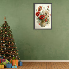 Load image into Gallery viewer, Diamond Painting - Full Round - white flowers and red flowers (40*60CM)