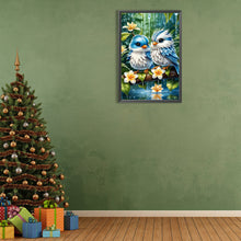 Load image into Gallery viewer, Diamond Painting - Full Round - blue and white bird (40*60CM)