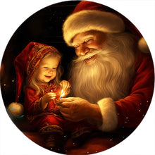 Load image into Gallery viewer, AB Diamond Painting - Full Round - Santa Claus and girl (30*30CM)